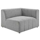 Modway Bartlett Channel Tufted Upholstered Sectional Sofa 2-Piece Set Light Gray MDY-EEI-4512-LGR