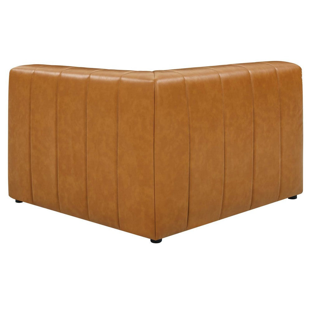 Modway Bartlett Channel Tufted Vegan Leather 2-Piece Set Tan-2-Piece MDY-EEI-4513-TAN