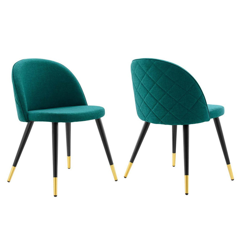 Modway Cordial Fabric Upholstered Accent Set of 2, Dining Chair, Teal