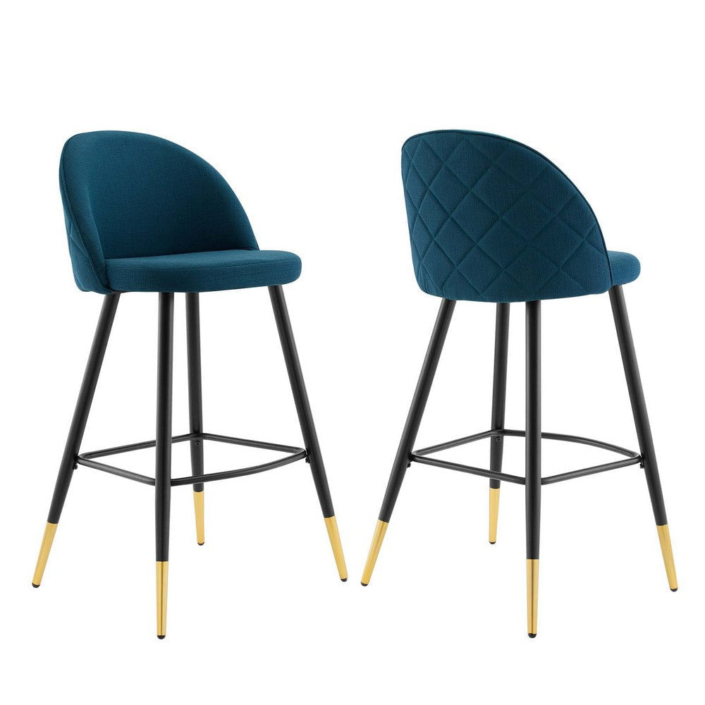 Cordial Fabric Bar Stools - Set of 2 - No Shipping Charges MDY-EEI-4526-AZU