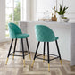 Cordial Performance Velvet Counter Stools - Set of 2 MDY-EEI-4529-GRY