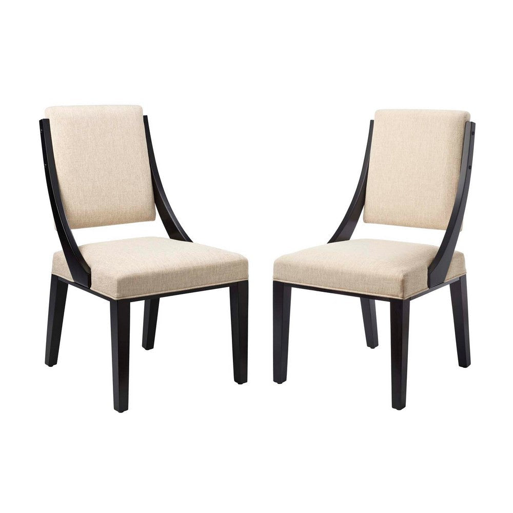 Cambridge Upholstered Fabric Dining Chairs - Set of 2 - No Shipping Charges MDY-EEI-4553-BEI