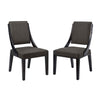 Modway Cambridge Upholstered Fabric Dining Side Chairs in Gray-Set of 2