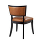 Pristine Vegan Leather Dining Chairs - Set of 2 - No Shipping Charges MDY-EEI-4558-TAN