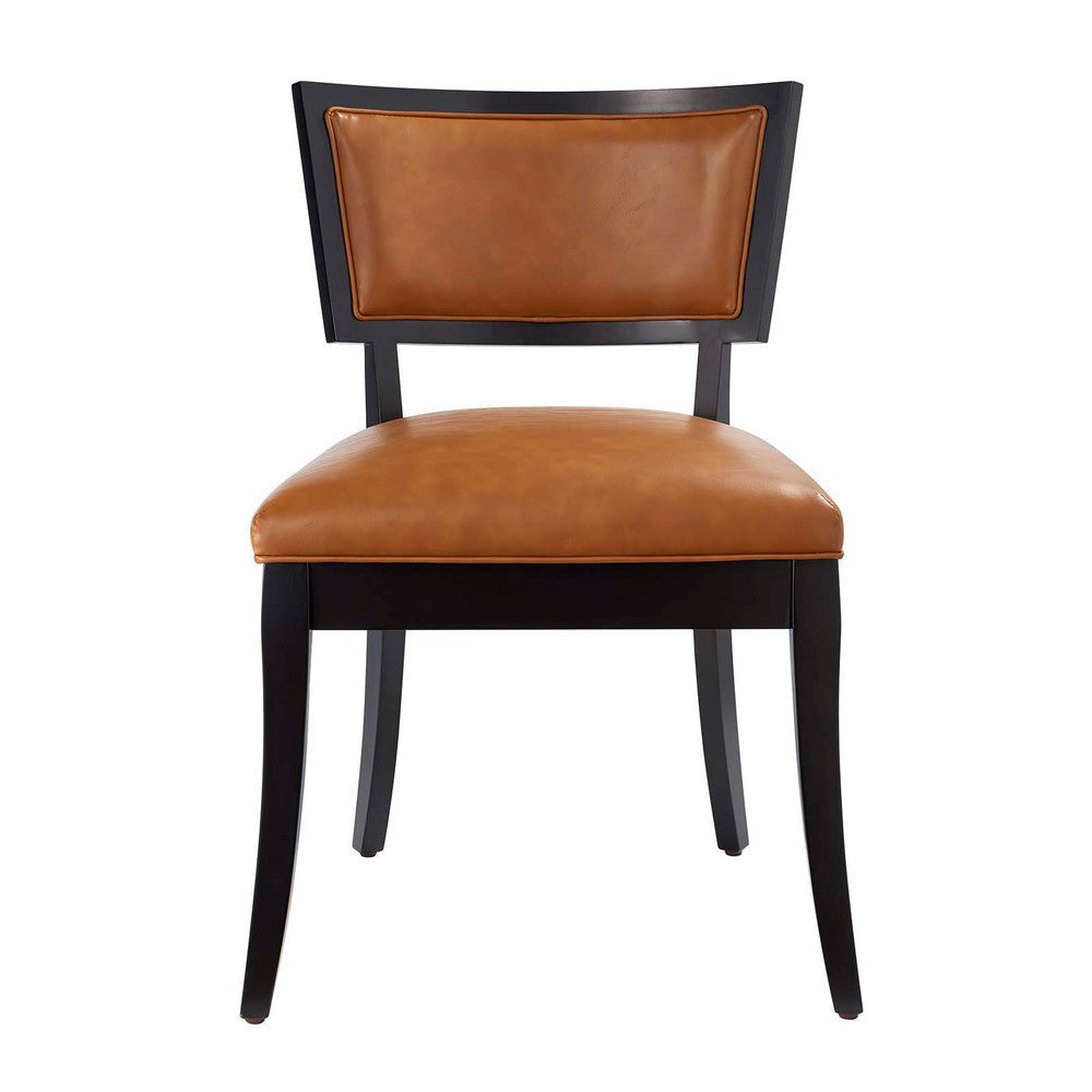 Pristine Vegan Leather Dining Chairs - Set of 2 - No Shipping Charges MDY-EEI-4558-TAN