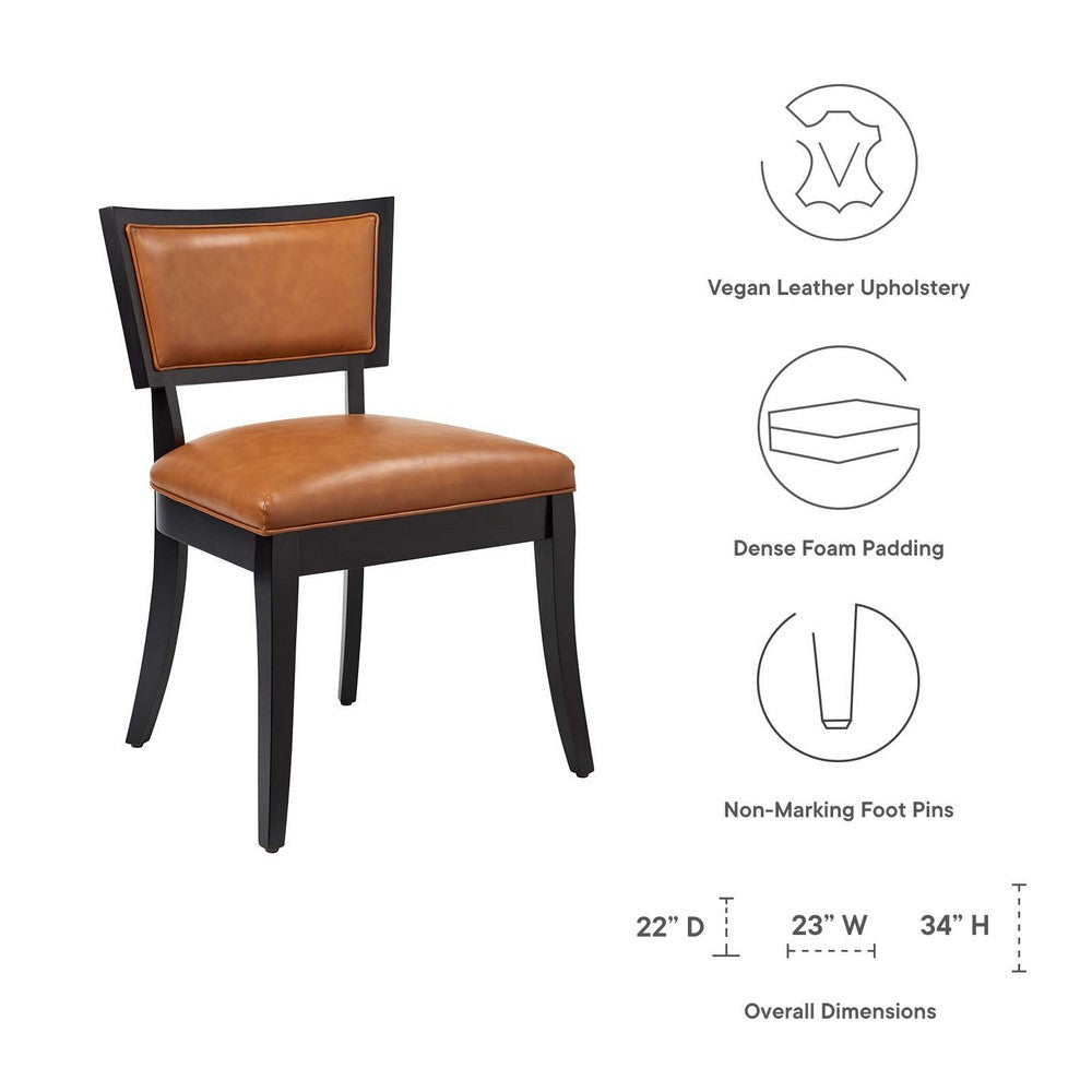 Pristine Vegan Leather Dining Chairs - Set of 2 - No Shipping Charges MDY-EEI-4558-TAN