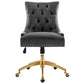 Regent Tufted Performance Velvet Office Chair - No Shipping Charges MDY-EEI-4571-GLD-GRY