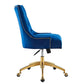 Modway Regent Tufted Performance Velvet Swivel Office Chair Gold Navy MDY-EEI-4571-GLD-NAV