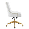 Modway Regent Tufted Performance Velvet Swivel Office Chair Gold White MDY-EEI-4571-GLD-WHI