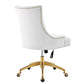 Modway Regent Tufted Performance Velvet Swivel Office Chair Gold White MDY-EEI-4571-GLD-WHI