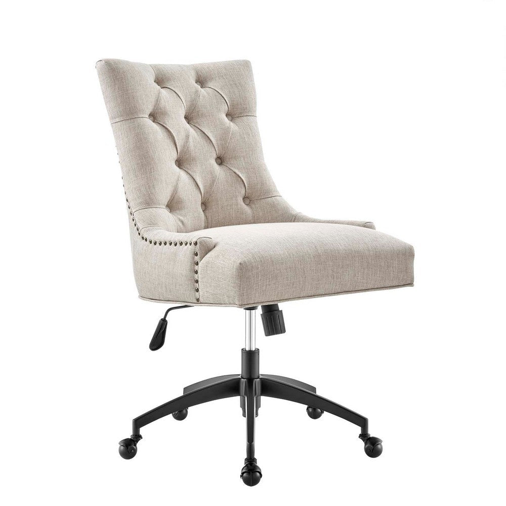 Regent Tufted Fabric Office Chair - No Shipping Charges MDY-EEI-4572-BLK-BEI