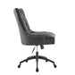 Modway Regent Tufted Fabric Swivel Office Chair Black Gray MDY-EEI-4572-BLK-GRY