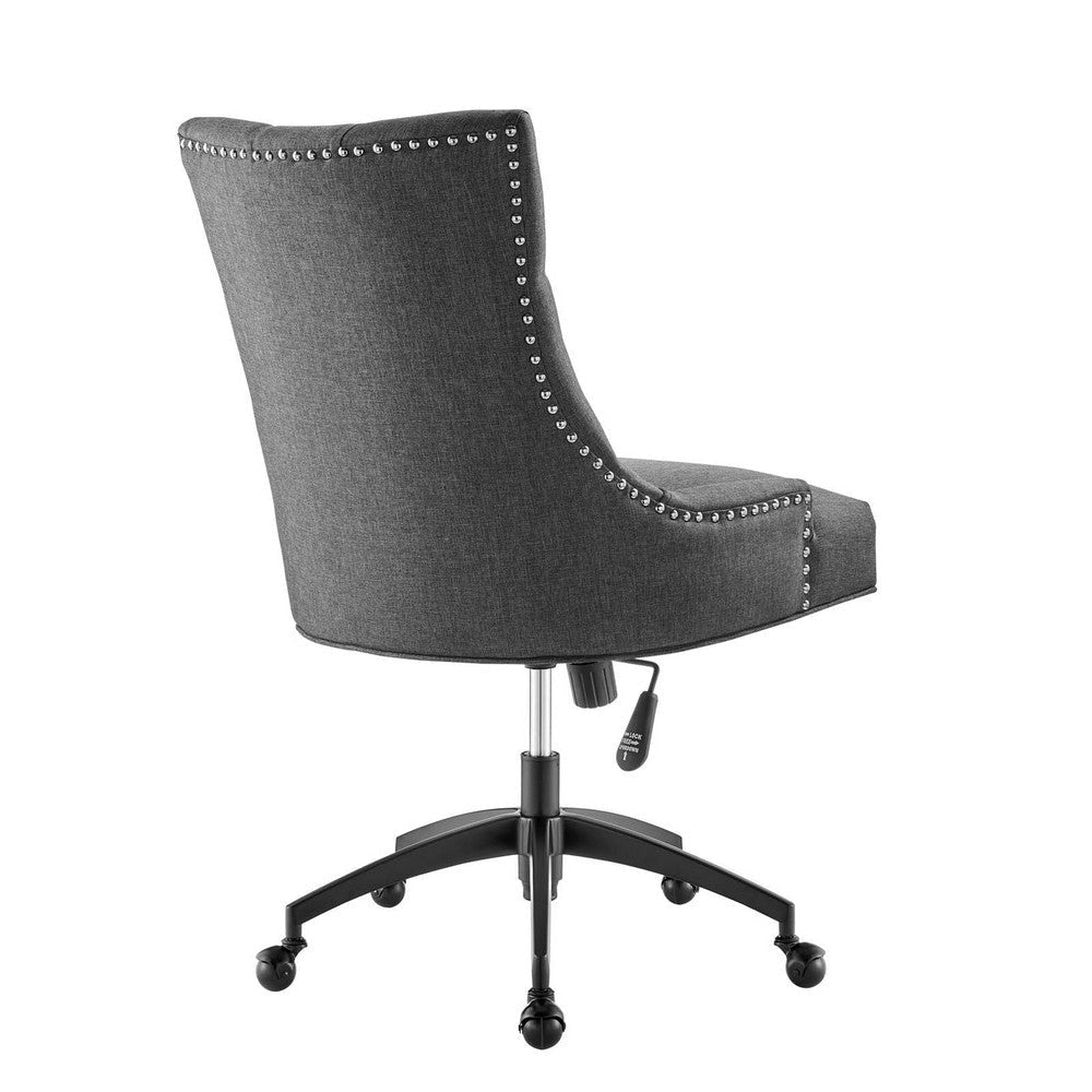 Modway Regent Tufted Fabric Swivel Office Chair Black Gray MDY-EEI-4572-BLK-GRY