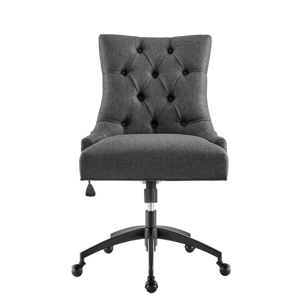 Regent Tufted Fabric Office Chair - No Shipping Charges MDY-EEI-4572-BLK-GRY