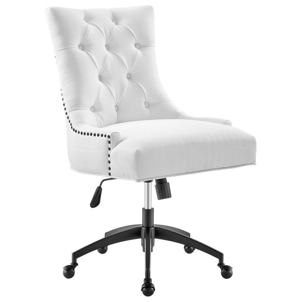 Modway Regent Tufted Fabric Swivel Office Chair, Black White