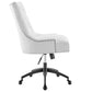 Modway Regent Tufted Vegan Leather Swivel Office Chair Black White MDY-EEI-4573-BLK-WHI