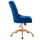 Empower Channel Tufted Performance Velvet Office Chair - No Shipping Charges MDY-EEI-4575-GLD-DUS