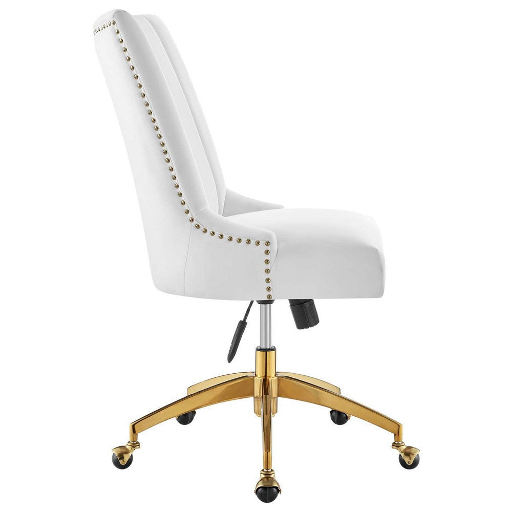 Empower Channel Tufted Performance Velvet Office Chair - No Shipping Charges MDY-EEI-4575-GLD-DUS