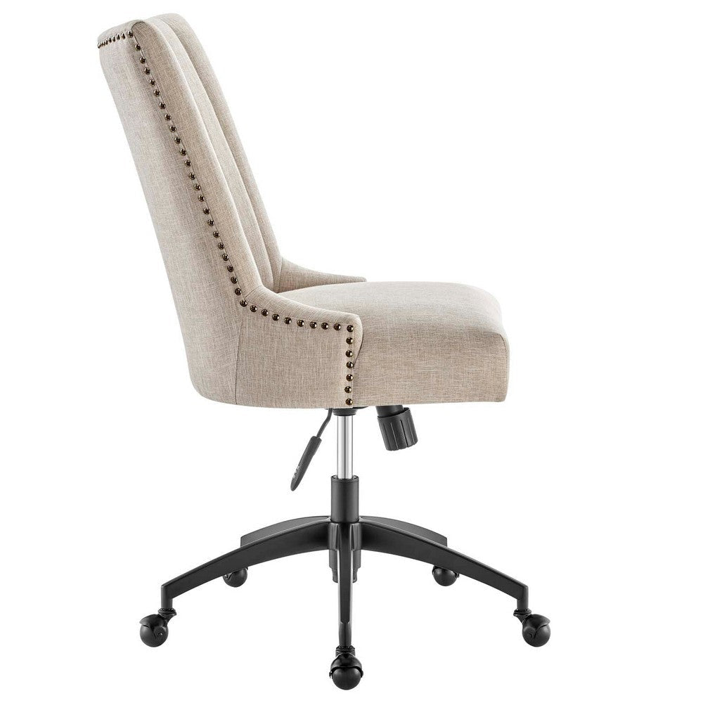 Empower Channel Tufted Fabric Office Chair - No Shipping Charges MDY-EEI-4576-BLK-BEI