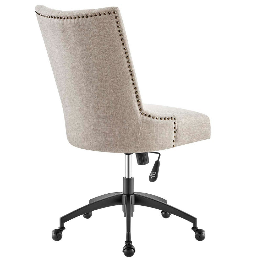 Empower Channel Tufted Fabric Office Chair - No Shipping Charges MDY-EEI-4576-BLK-BEI