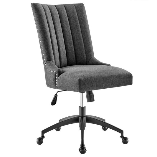 Modway Empower Channel Tufted Fabric Office Chair, Black Gray