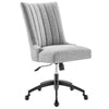 Modway Empower Channel Tufted Fabric Office Chair, Black Light Gray