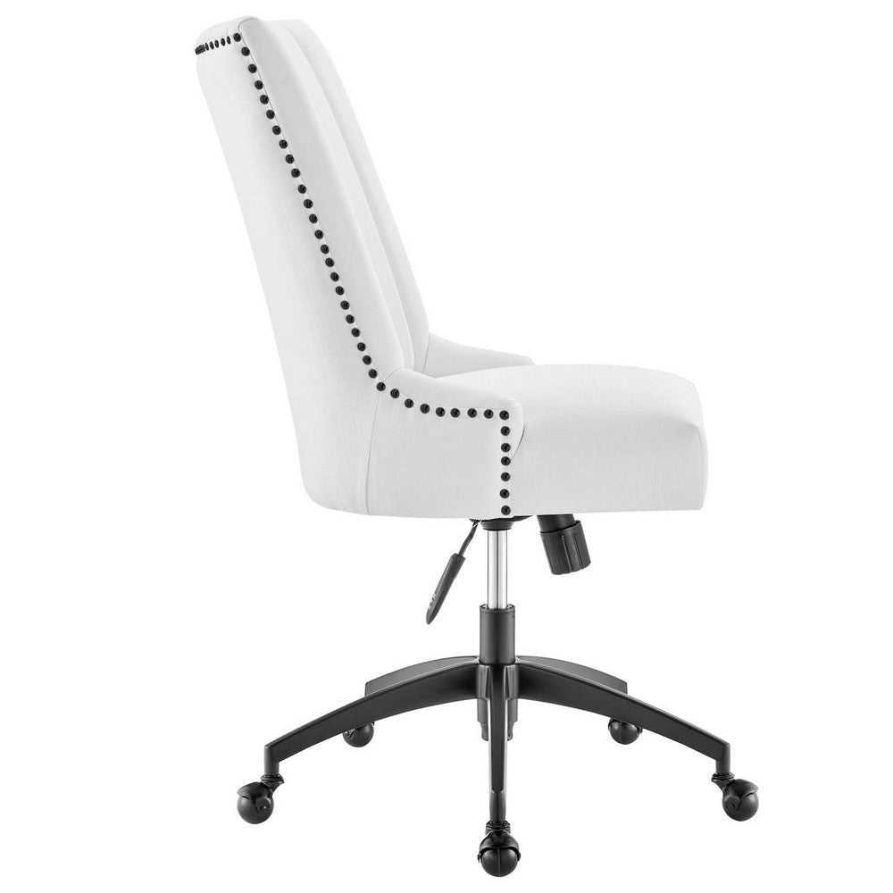 Modway Empower Channel Tufted Fabric Office Chair Black White MDY-EEI-4576-BLK-WHI