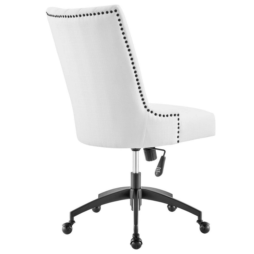 Modway Empower Channel Tufted Fabric Office Chair Black White MDY-EEI-4576-BLK-WHI