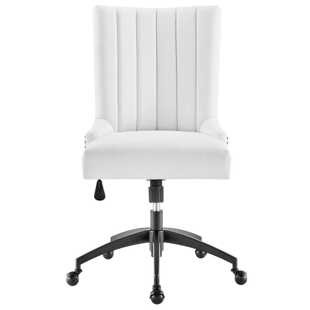 Empower Channel Tufted Fabric Office Chair - No Shipping Charges MDY-EEI-4576-BLK-WHI