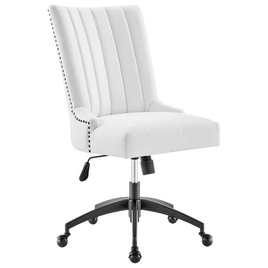 Modway Empower Channel Tufted Fabric Office Chair, Black White