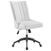 Modway Empower Channel Tufted Vegan Leather Office Chair, Black White