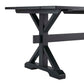 Modway Windchime 71’’ Modern Farmhouse Solid Wood Black-Trestle Dining Table MDY-EEI-4579-BLK