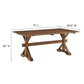 Modway Windchime 71’’ Modern Farmhouse Solid Wood Walnut-Trestle Dining Table MDY-EEI-4579-WAL