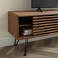 Modway Render Mid-Century Modern Low Profile 59 Inch TV Stand with Hairpin Legs in Walnut, 59"