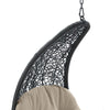 Modway Landscape Wicker Rattan Outdoor Patio Porch Chaise Lounge Hanging Swing Chair Light Gray Beige MDY-EEI-4589-LGR-BEI