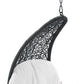 Modway Landscape Wicker Rattan Outdoor Patio Porch Chaise Lounge Hanging Swing Chair Light Gray White MDY-EEI-4589-LGR-WHI