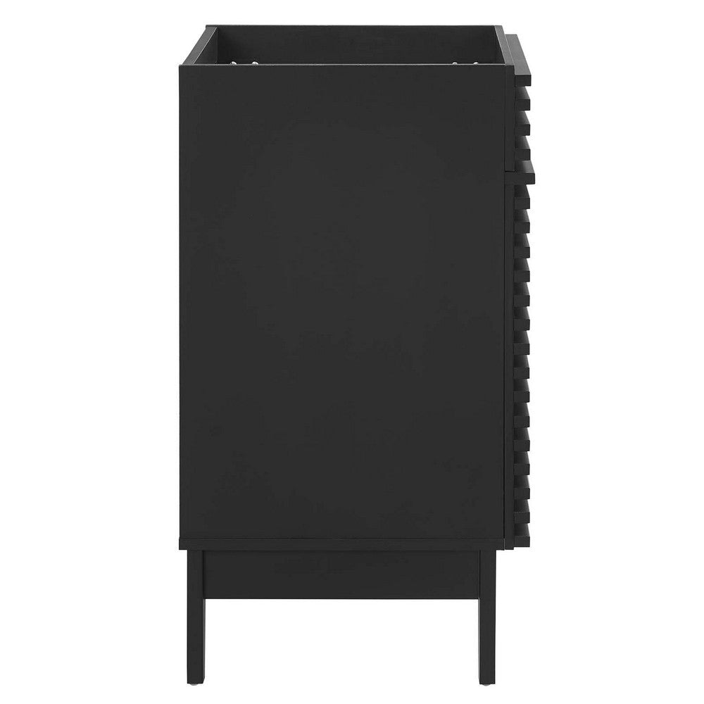 Modway Render Bathroom Vanity Cabinet in Black-Sink Basin Not Included, 24 Inch