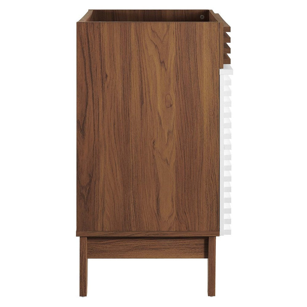 Modway Render Bathroom Vanity Cabinet in White Walnut-Sink Basin Not Included 24 Inch MDY-EEI-4598-WHI-WAL