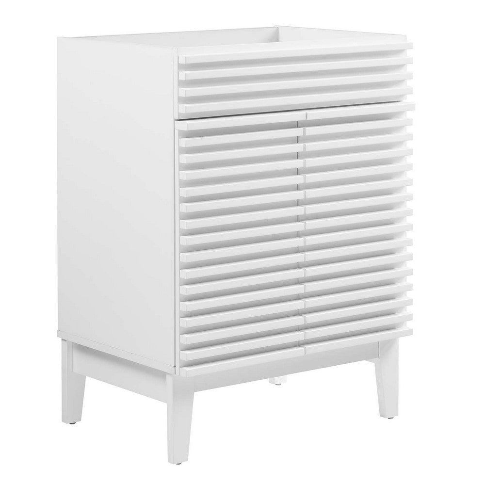 Modway Render Bathroom Vanity Cabinet in White-Sink Basin Not Included, 24 Inch