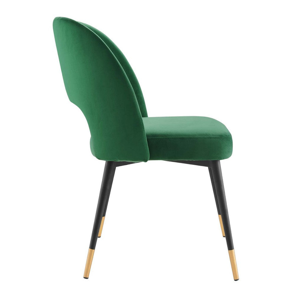 Modway Rouse Upholstered Velvet Side 2 pcs - Dining Chairs Emerald MDY-EEI-4599-EME