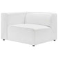 Modway Mingle Vegan Leather Sectional Sofa Left-Arm Chair, White