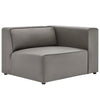 Modway Mingle Vegan Leather Sectional Sofa Right-Arm Chair, Gray