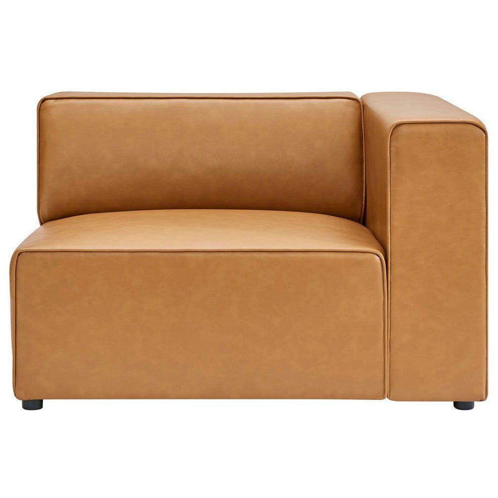 Modway Mingle Vegan Leather Sectional Sofa Right-Arm Chair Tan MDY-EEI-4622-TAN