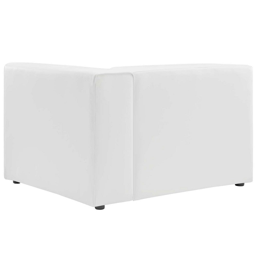 Modway Mingle Vegan Leather Sectional Sofa Right-Arm Chair White MDY-EEI-4622-WHI