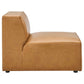 Modway Mingle Vegan Leather Sectional Sofa Armless Chair Tan MDY-EEI-4623-TAN