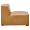 Modway Mingle Vegan Leather Sectional Sofa Armless Chair Tan MDY-EEI-4623-TAN