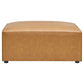 Mingle Vegan Leather Ottoman - No Shipping Charges MDY-EEI-4624-TAN