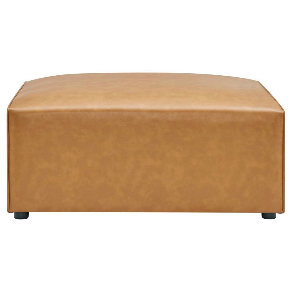 Mingle Vegan Leather Ottoman - No Shipping Charges MDY-EEI-4624-TAN