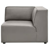 Modway Mingle Vegan Leather Sectional Sofa Corner Chair Gray MDY-EEI-4625-GRY