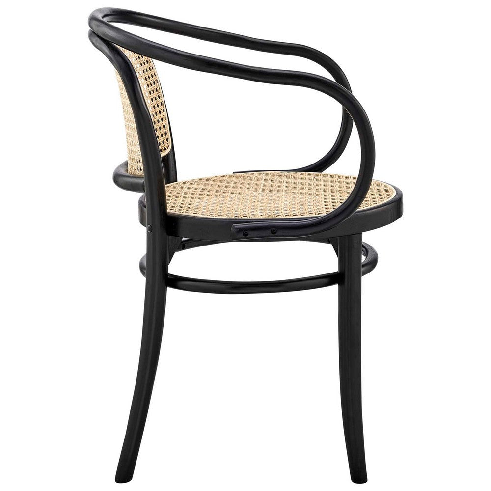 Oliana Wood Dining Armchair - No Shipping Charges MDY-EEI-4647-BLK